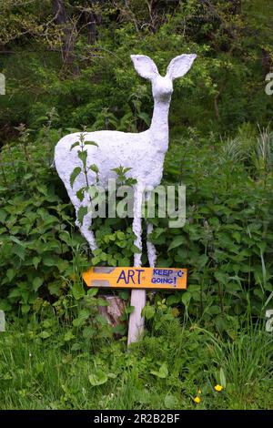 Kunstpfad in Dorset Stockfoto