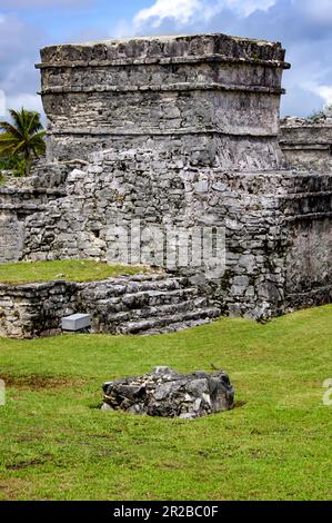 Tulum, Mexiko, ist bekannt für seine alten Maya-Ruinen Stockfoto