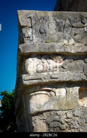 Tulum, Mexiko, ist bekannt für seine alten Maya-Ruinen Stockfoto