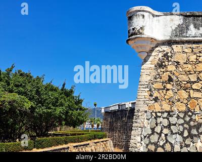 Acapulco, Guerrero, Mexiko - April 28 2023: Fort San Diego ist eine Seezunge, die vor Piraten und der Unabhängigkeit geschützt ist Stockfoto