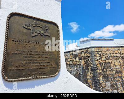 Acapulco, Guerrero, Mexiko - April 28 2023: Fort San Diego ist eine Seezunge, die vor Piraten und der Unabhängigkeit geschützt ist Stockfoto