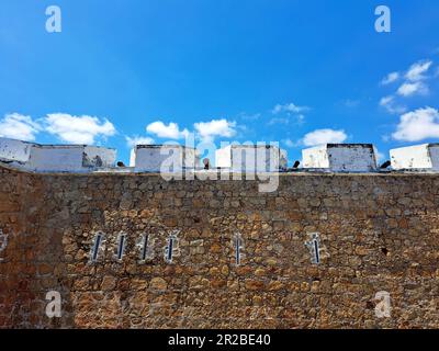 Acapulco, Guerrero, Mexiko - April 28 2023: Fort San Diego ist eine Seezunge, die vor Piraten und der Unabhängigkeit geschützt ist Stockfoto