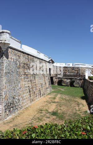 Acapulco, Guerrero, Mexiko - April 28 2023: Fort San Diego ist eine Seezunge, die vor Piraten und der Unabhängigkeit geschützt ist Stockfoto