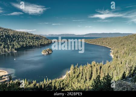 Emerald Bay am Lake Tahoe, Kalifornien, USA Stockfoto