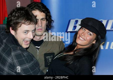 Von links: Hamish Blake, Andy Lee und Megan Gale bei der australischen Premiere von Blades of Glory. Greater Union Cinema, Macquarie, Sydney, AustraIia. 06.06.07. Stockfoto