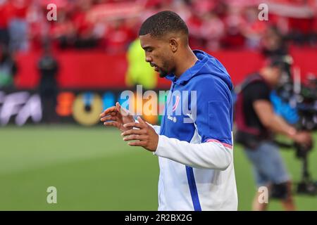 Sevilla, Spanien. 18. Mai 2023. Bremer of Juventus während des Halbfinalspiels der UEFA Europa League zwischen dem FC Sevilla und Juventus im Estadio Ramon Sanchez Pizjuan am 18. Mai 2023 in Sevilla, Spanien (Bild: © Jose Luis Contreras/DAX via ZUMA Press Wire) NUR REDAKTIONELLE VERWENDUNG! Nicht für den kommerziellen GEBRAUCH! Stockfoto