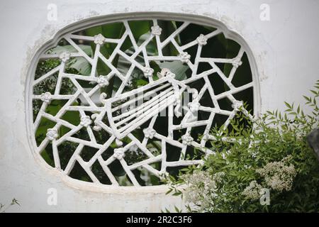 Architektonische Merkmale des Lion Grove Garden, Suzhou, China Stockfoto