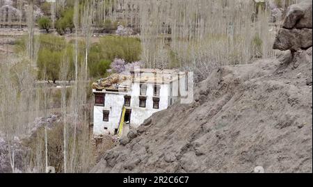 Ein traditionelles Bauernhaus in Ladakh, Indien Stockfoto