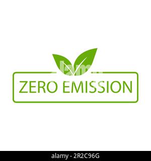 Null Emission Icon Vektor CO2 neutral grünes Zeichen für Ihre Website-Design, Logo, App, UI.Illustration Stock Vektor