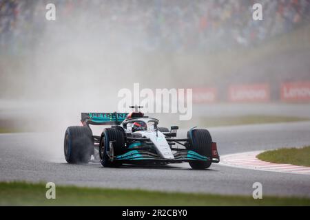 SUZUKA, JAPAN, Suzuka Circuit, 9. Oktober: George Russell (GBR) vom Team Mercedes während des japanischen Formel-1-Grand Prix. Stockfoto