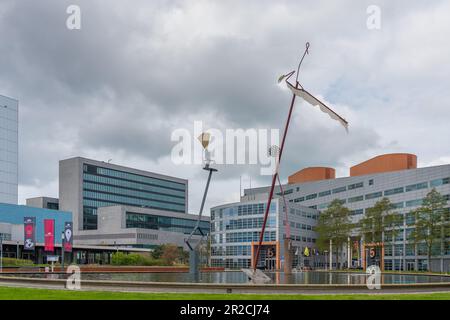 Den Haag, Niederlande - 26. April 2023: Europol-Hauptsitz in Den Haag. Es ist die Europäische Polizeidienststelle für organisierte Kriminalität. Stockfoto