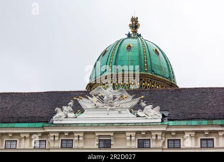 St. Michael Wing Dome, Hofburg, Wien, Österreich, Mai 2023 Stockfoto