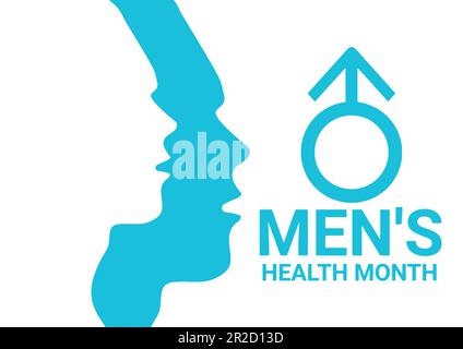 Men's Health Month. Urlaubskonzept. Vorlage für Hintergrund, Banner, Karte, Poster mit Texteindruck. Vektordarstellung Stock Vektor