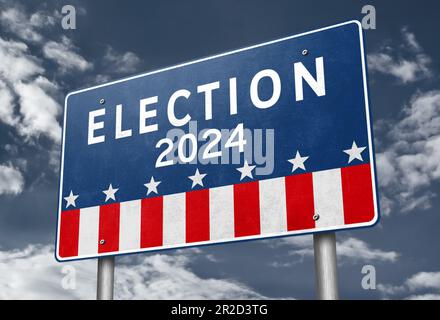 Präsidentschaftswahlen 2024 in den Vereinigten Staaten von Amerika Stockfoto