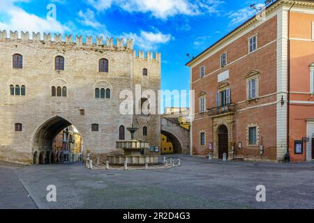 Fabriano, eine italienische Stadt der Renaissance Stockfoto