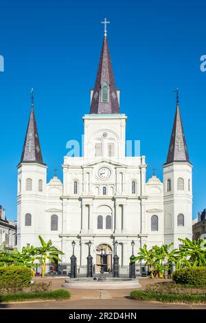 Saint Louis Cathedral am Jackson Square, New Orleans, Louisiana Stockfoto