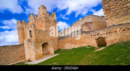 Burg von Berlanga de Duero, 12-15. Jahrhundert, Berlanga de Duero, Soria, Castilla y León, Spanien, Europa Stockfoto