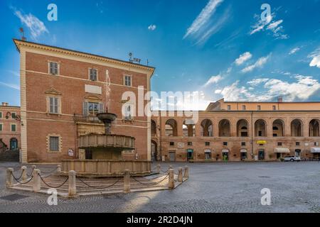 Fabriano, eine italienische Stadt der Renaissance Stockfoto