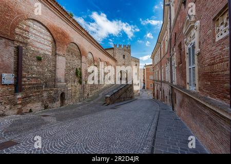 Fabriano, eine italienische Stadt der Renaissance Stockfoto