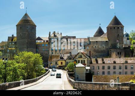 Semur en Auxois. Cote d'Or-Abteilung. Morvan Regional-Naturpark. Bourgogne Franche Comte. Frankreich Stockfoto