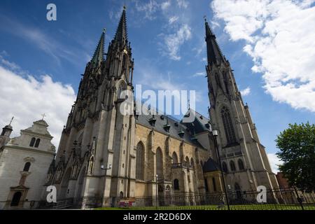 Blick auf st. Wenzel Kathedrale in Olomouc. Mähren, Tschechien Stockfoto