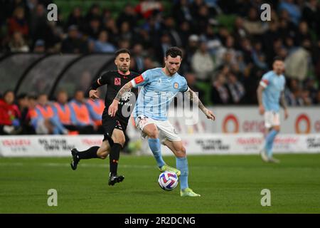 Melbourne, Australien. 19. Mai 2023, Isuzu UTE A-League Finals Series, Melbourne City gegen Sydney FC. Abbildung: Mittelfeldspieler von Melbourne City, Aiden O'Neill (13) im AAMI Park von Melbourne. Kredit: Karl Phillipson/Alamy Live News Stockfoto