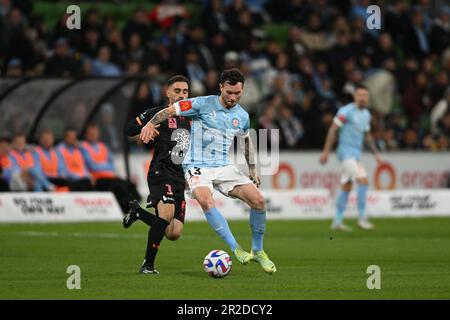 Melbourne, Australien. 19. Mai 2023, Isuzu UTE A-League Finals Series, Melbourne City gegen Sydney FC. Abbildung: Mittelfeldspieler von Melbourne City, Aiden O'Neill (13) im AAMI Park von Melbourne. Kredit: Karl Phillipson/Alamy Live News Stockfoto