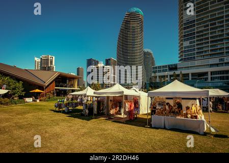 Gold Coast, Queensland, Australien - Straßenmarkt in Broadbeach Stockfoto