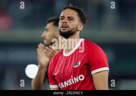 18-05-2023: Sport: AZ gegen Westham ALKMAAR, NIEDERLANDE - MAI 18: Pantelis Hatzidiakos (AZ Alkmaar) während des Spiels UEFA Conference League AZ Alkmaar Stockfoto