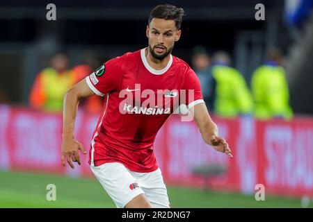 18-05-2023: Sport: AZ gegen Westham ALKMAAR, NIEDERLANDE - MAI 18: Pantelis Hatzidiakos (AZ Alkmaar) während des Spiels UEFA Conference League AZ Alkmaar Stockfoto