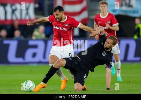 18-05-2023: Sport: AZ V Westham ALKMAAR, NIEDERLANDE - MAI 18: Vangelis Pavlidis (AZ Alkmaar) während des Spiels UEFA Conference League AZ Alkmaar und Stockfoto