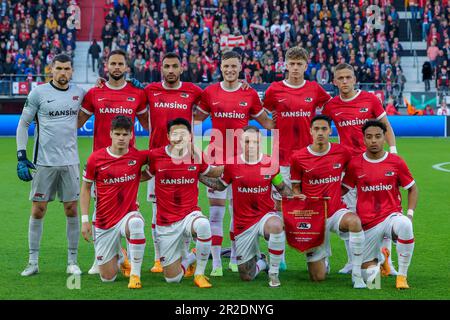 18-05-2023: Sport: AZ V Westham ALKMAAR, NIEDERLANDE - MAI 18: Torwart Mathew Ryan (AZ Alkmaar), Yukinari Sugawara (AZ Alkmaar), Pantelis Hatzidia Stockfoto