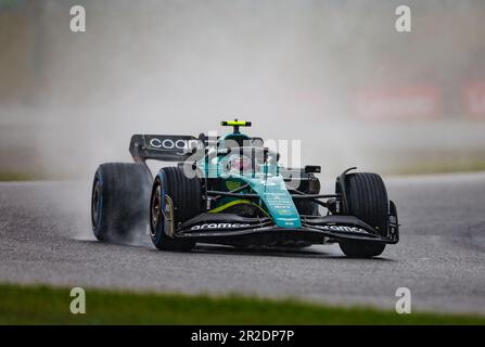 SUZUKA, JAPAN, Suzuka Circuit, 9. Oktober: Sebastian Vettel (GER) des Teams Aston Martin während des japanischen Formel-1-Grand Prix. Stockfoto