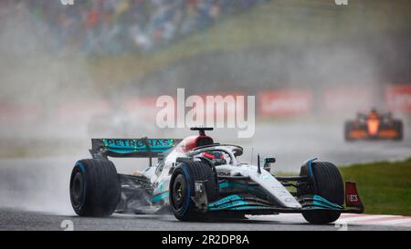 SUZUKA, JAPAN, Suzuka Circuit, 9. Oktober: George Russell (GBR) vom Team Mercedes während des japanischen Formel-1-Grand Prix. Stockfoto