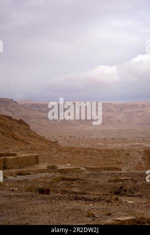 Blick auf die Judäische Wüste, den südlichen Bezirk, Israel. Stockfoto