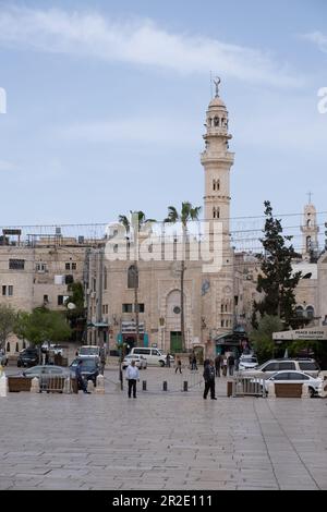 Bethlehem, Palästina - 10. April 2023. Blick auf die Moschee von Omar oder Umar Stockfoto