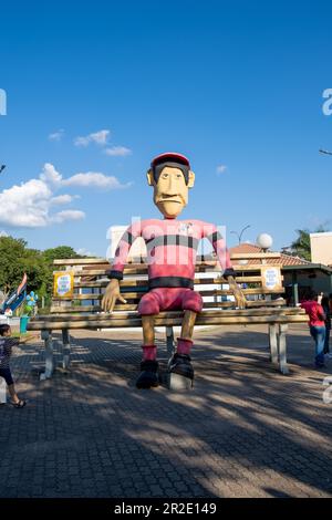 Itu, Sao Paulo, Brasilien 01. Mai 2023. Übertreibung. Das Ituano Supporter Monument Stockfoto