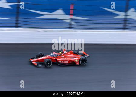 Indianapolis, Usa. 18. Mai 2023. IndyCar-Fahrer Benjamin Pedersen (55) trainiert für den 2023 Indy 500 auf dem Indianapolis Motor Speedway in Indianapolis, Indiana. (Foto: Jeremy Hogan/SOPA Images/Sipa USA) Guthaben: SIPA USA/Alamy Live News Stockfoto