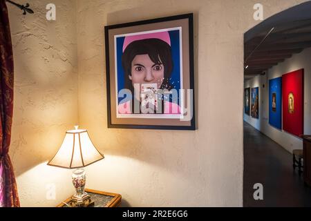 Winslow, Arizona, USA – Gemälde von Jacqueline Kennedy im La Posada Hotel Stockfoto