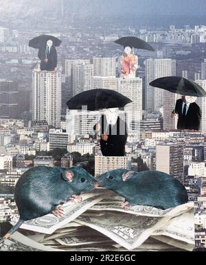 London, Großbritannien. 13. Mai 2023. Ein Foto einer handgeschnittenen Collage im surrealistischen Stil, hergestellt von Katie Collins. Kredit: Katie Collins/Alamy Live News Stockfoto