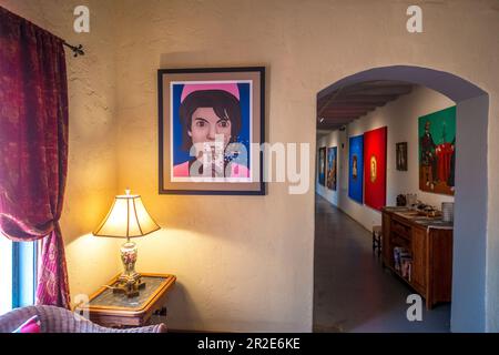 Winslow, Arizona, USA – Gemälde von Jacqueline Kennedy im La Posada Hotel Stockfoto