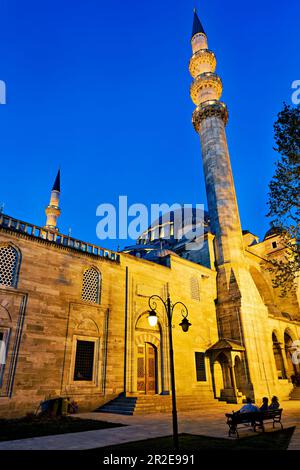 Istanbul Türkei. Süleymaniye Moschee bei Sonnenuntergang Stockfoto