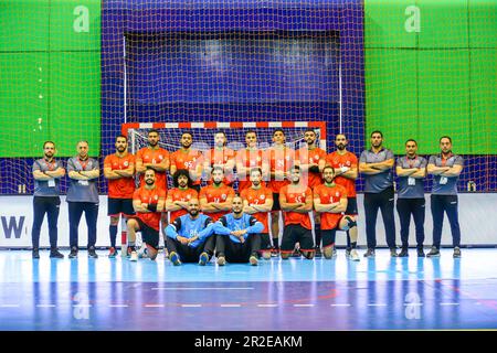 Das 2023. Spiel der afrikanischen Handball-Konföderation für Männer zwischen Zamalek und dem Sporting Club in Kairo, Ägypten. Kredit: Mehrheit World CIC/Alamy Live News Stockfoto
