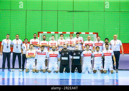 Das 2023. Spiel der afrikanischen Handball-Konföderation für Männer zwischen Zamalek und dem Sporting Club in Kairo, Ägypten. Kredit: Mehrheit World CIC/Alamy Live News Stockfoto