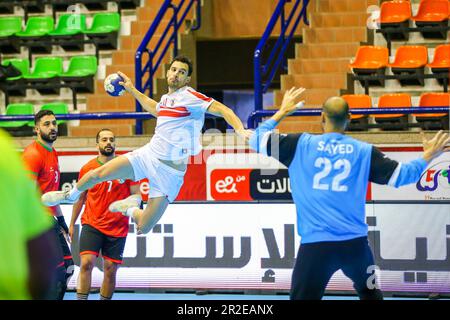 Das 2023. Spiel der afrikanischen Handball-Konföderation für Männer zwischen Zamalek und dem Sporting Club in Kairo, Ägypten. Kredit: Mehrheit World CIC/Alamy Live News Stockfoto