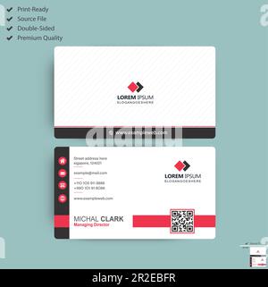 Moderne Visitenkarte, Visitenkarte, Visitenkarte, Vorlage Für Kreatives Visitenkartendesign, Stock Vektor