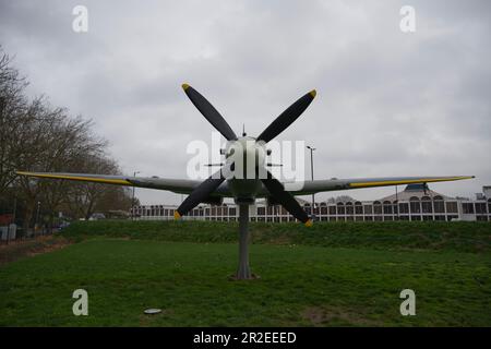 Supermarine Spitfire Mk XVI Gate Guardian Stockfoto