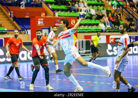 Das 2023. Spiel der afrikanischen Handball-Konföderation für Männer zwischen Zamalek und dem Sporting Club in Kairo, Ägypten. Stockfoto