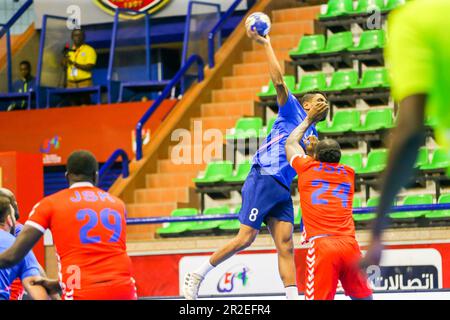 Das 2023. Spiel des afrikanischen Handballverbands der Männer zwischen Al Ahly und JSK, Kinshasa in Kairo, Ägypten. Stockfoto