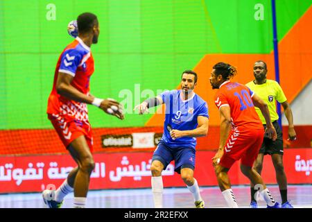 Das 2023. Spiel des afrikanischen Handballverbands der Männer zwischen Al Ahly und JSK, Kinshasa in Kairo, Ägypten. Stockfoto